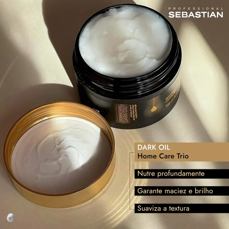 Kit Sebastian Dark Oil Shampoo 250ML + Condicionador 250ML + Máscara Capilar 150ML - Imagem 3