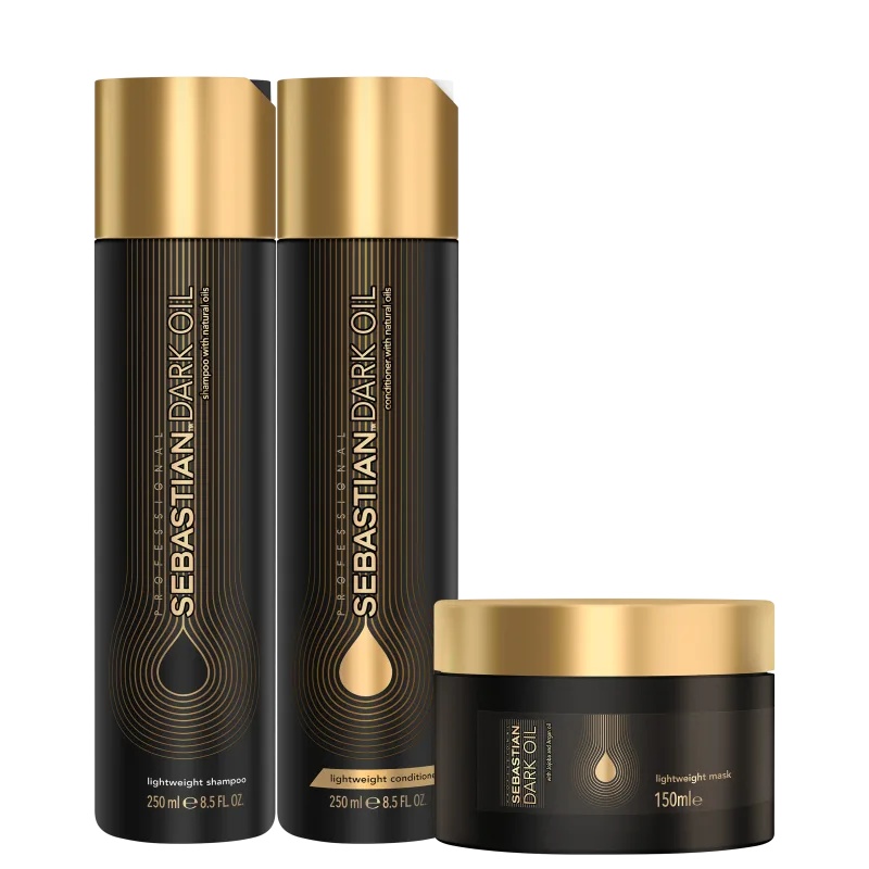 Kit Sebastian Dark Oil Shampoo 250ML + Condicionador 250ML + Máscara Capilar 150ML