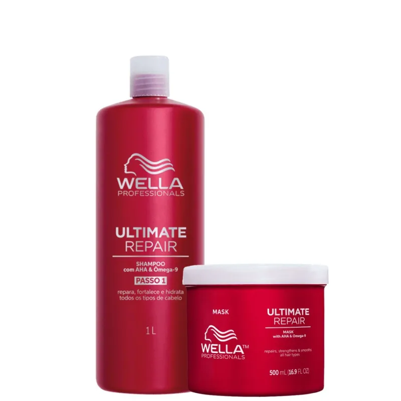 Kit Shampoo 1L + Mascara 500ML - Wella Ultimate Repair