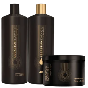 Kit Shampoo + Condicionador + Máscara Sebastian Dark Oil
