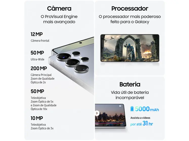 Samsung Galaxy S25 Ultra 5G 256GB Galaxy AI Titânio Preto 6,9" 12GB RAM - Imagem 6